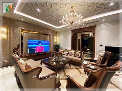 Ngắm nhìn mẫu nội thất chung cư tân cổ điển cao cấp