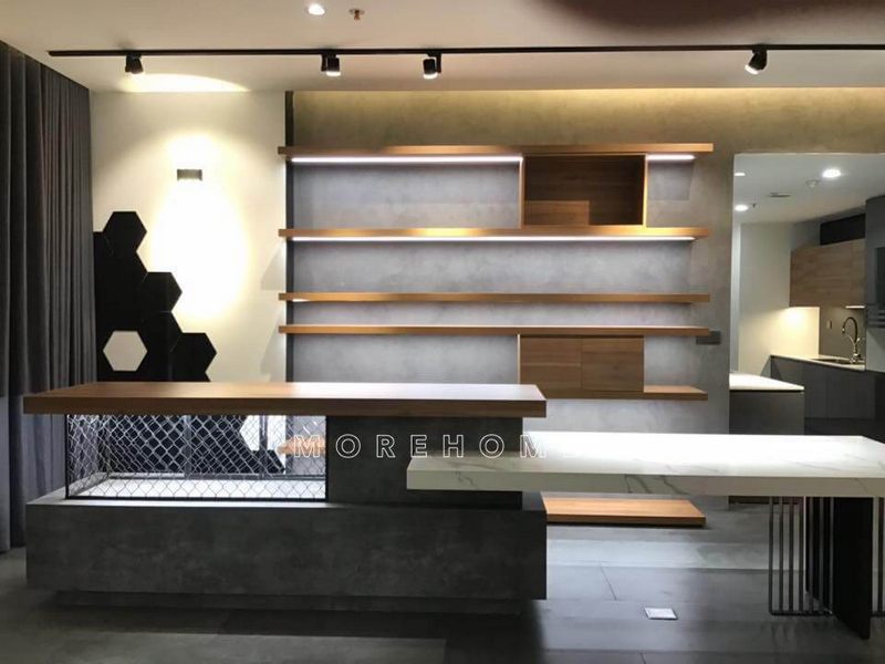 Thi công hoàn thiện trọn gói nội thất khu vực phòng ăn, bàn ăn đá cho căn hộ Penthouse Skylake Phạm Hùng, Hà Nội